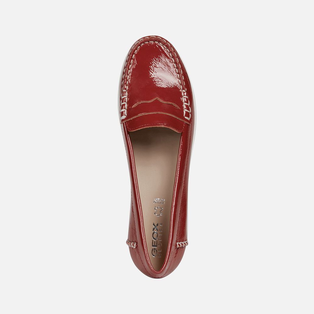 Geox Loafers Red Genova - Geox Womens Shoes - ONADJL962